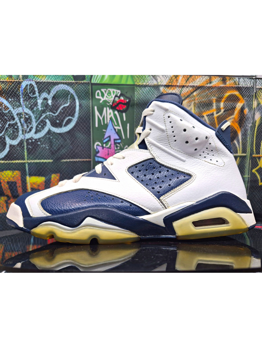 Jordan Air Jordan 6 Retro Olympic 2012 White/Midnight Navy Size 12 384664-130